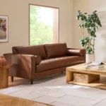 Sven 88_ Tufted Leather Sofa - Taos Brown