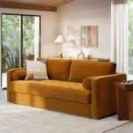 Sven 88_ Grounded Tufted Velvet Sofa - Plush Pacific Ginger