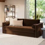 Sven 88_ Grounded Tufted Velvet Sofa - Plush Pacific Brown