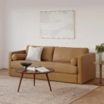 Sven 88_ Grounded Tufted Leather Sofa - Charme Tan
