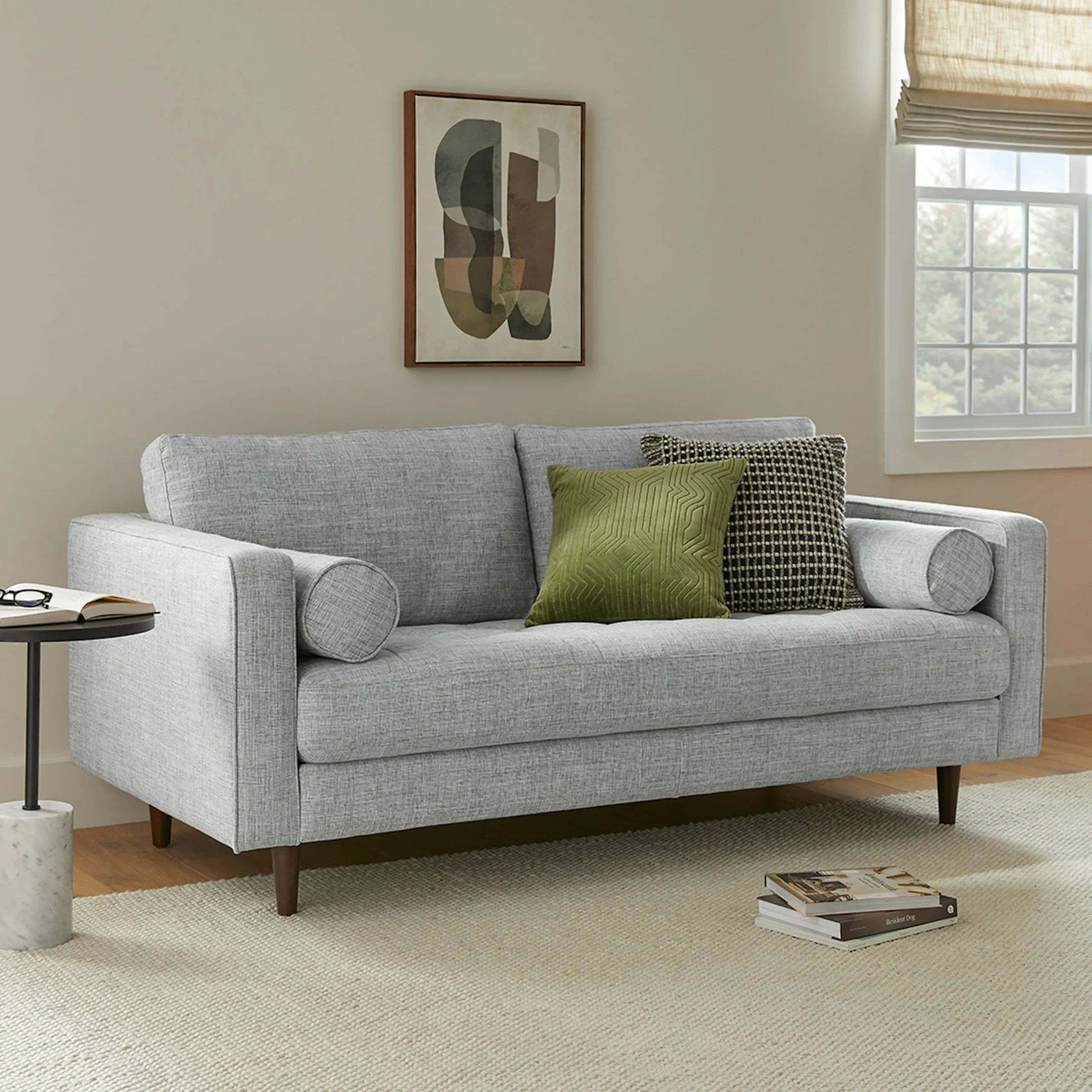 Sven 72_ Tufted Loveseat - Stone Gray