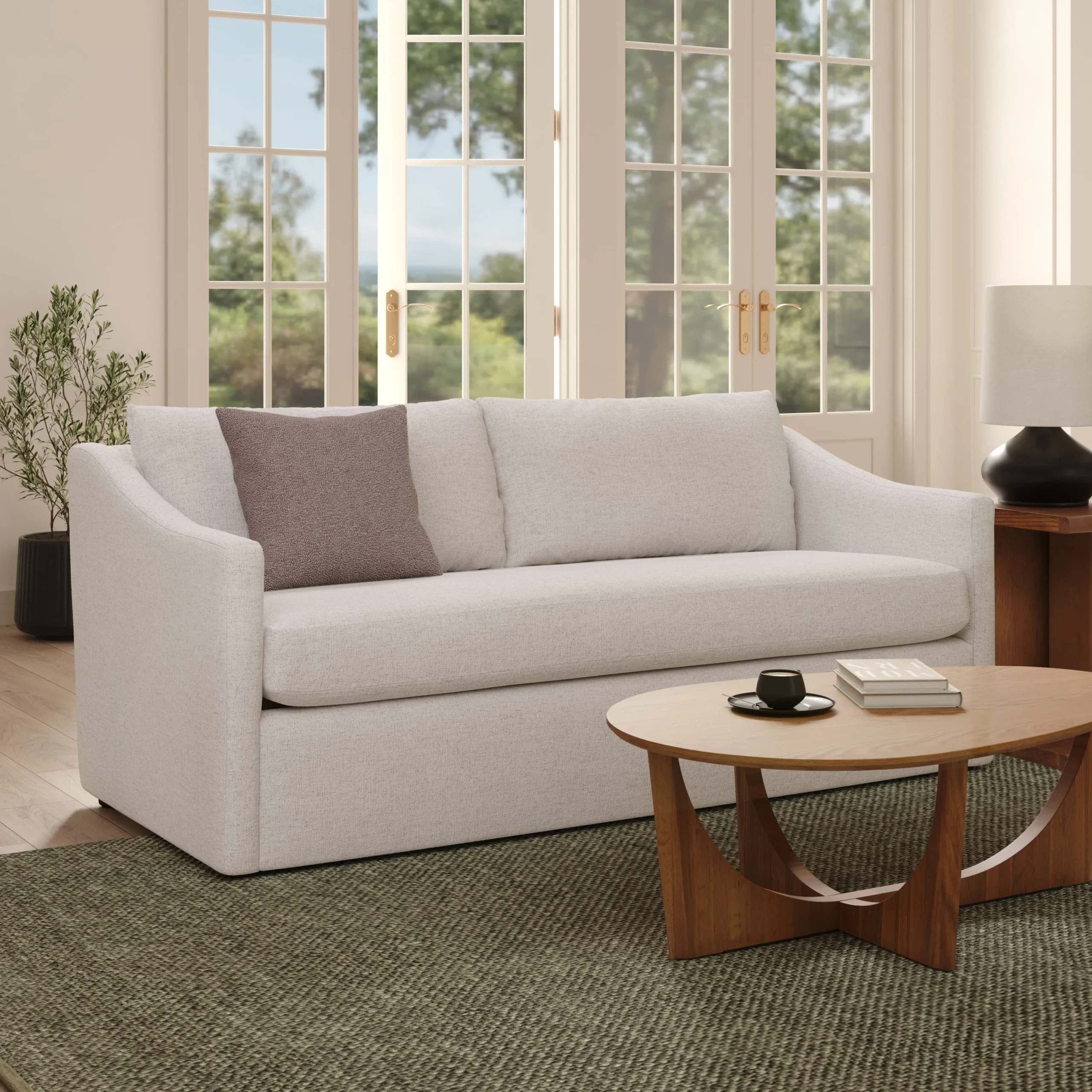 Landry 72_ Loveseat - Napa White