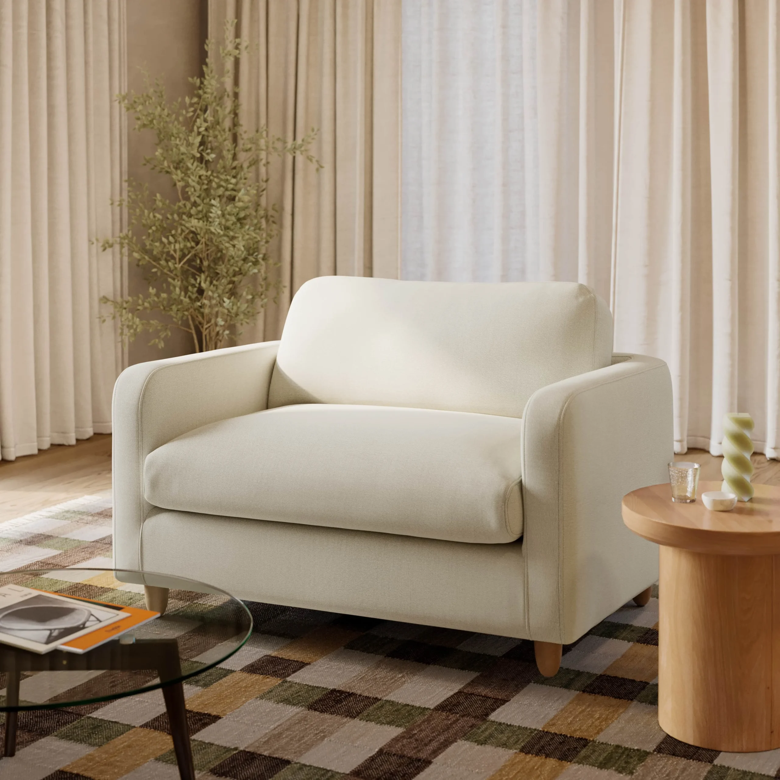 Vati 53_ Sleeper Chair - Buckler Ivory