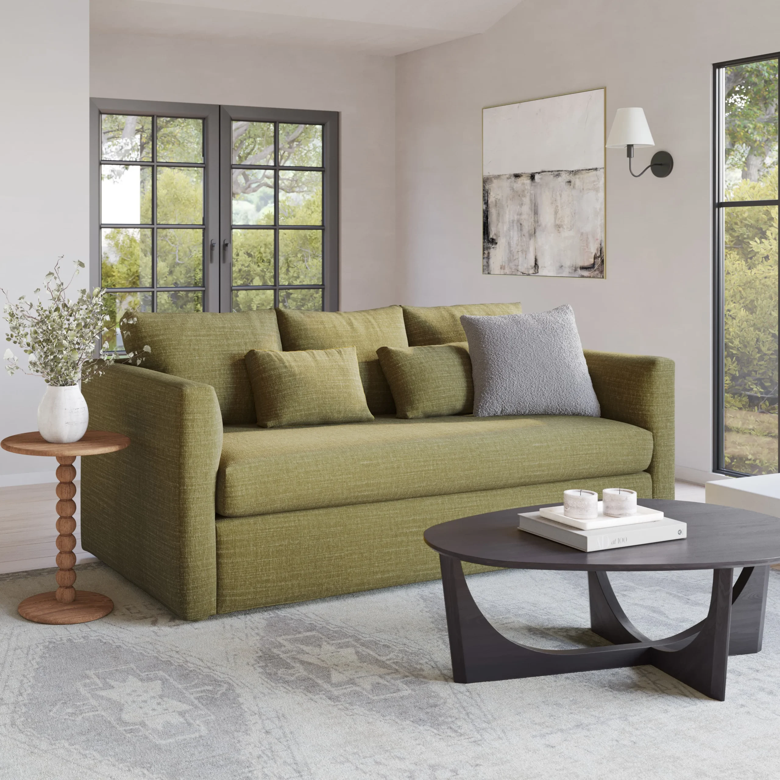 Marina 80_ Sofa - Napa Moss