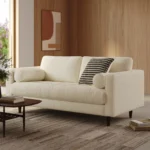 Sven 72_ Tufted Loveseat - Ivory Wool Bouclé