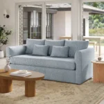 Marina 80_ Sofa - Silver Light Blue