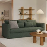 Marina 90_ Sofa - Green Wool Bouclé