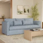 Marina 90_ Sofa - Silver Light Blue