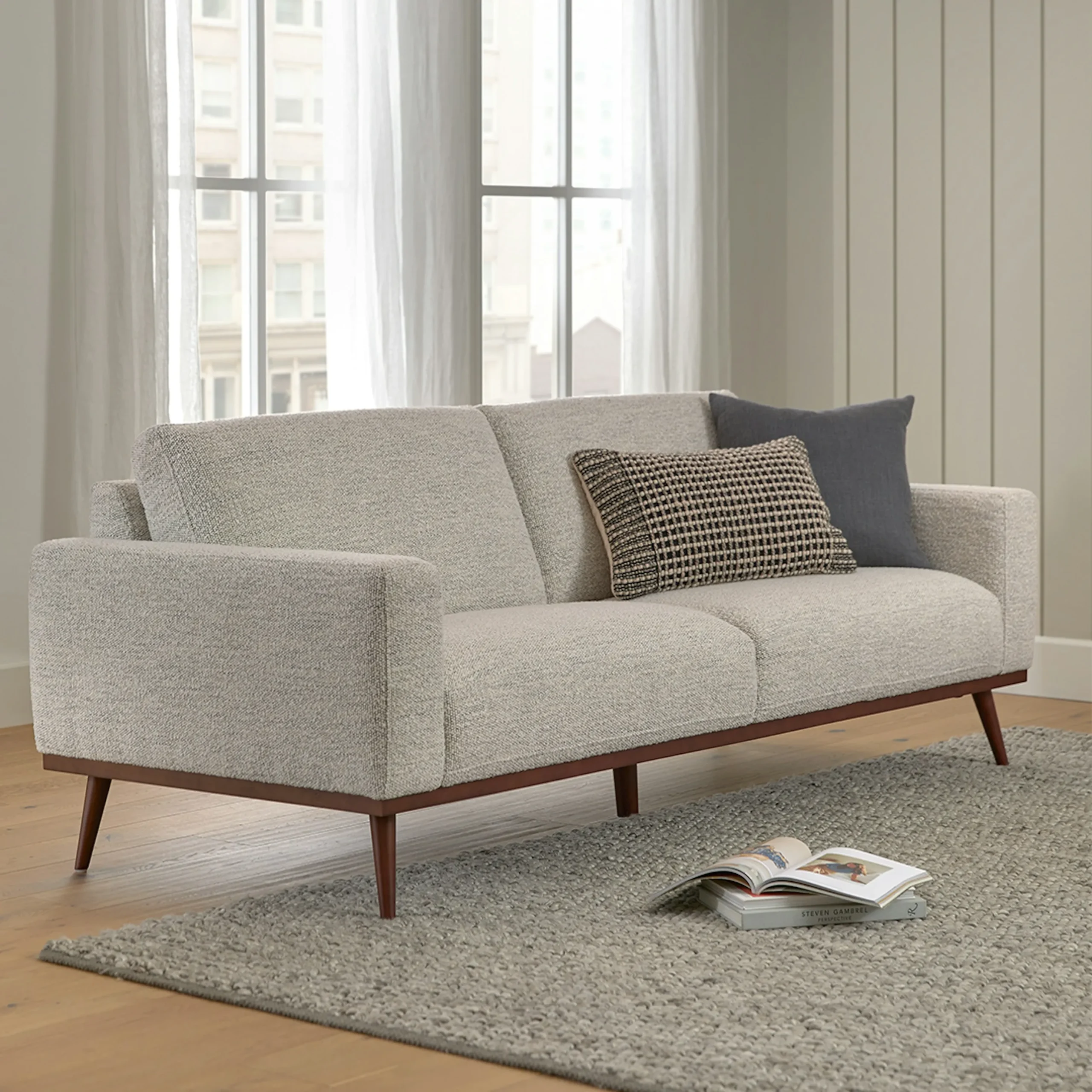 Rhett 84_ Sofa - Pepper Ivory