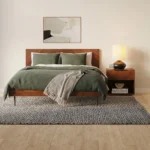Nera Queen Low Profile Bed - Walnut