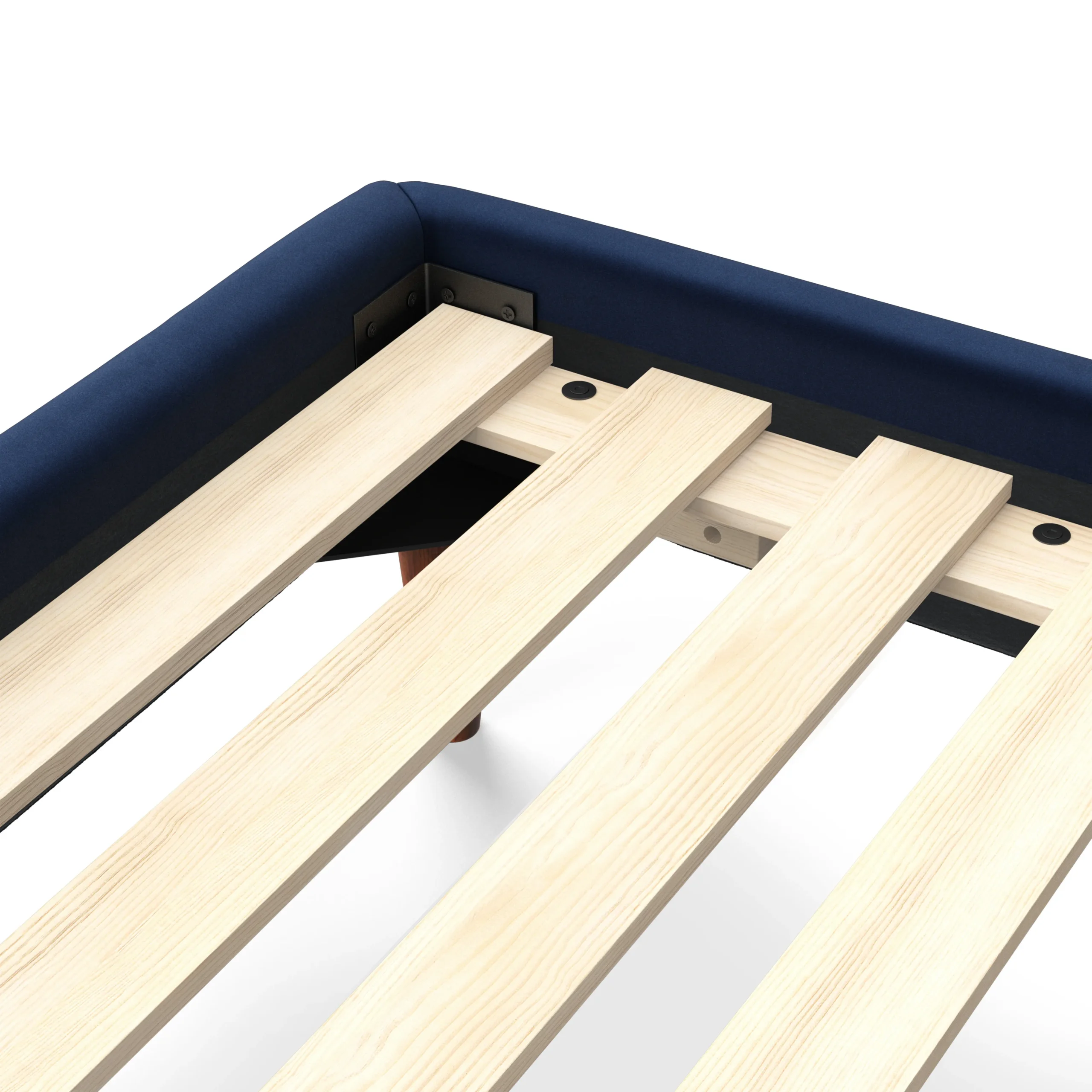 Sven Queen Tufted Velvet Bed - Plush Cascadia Blue - Image 3