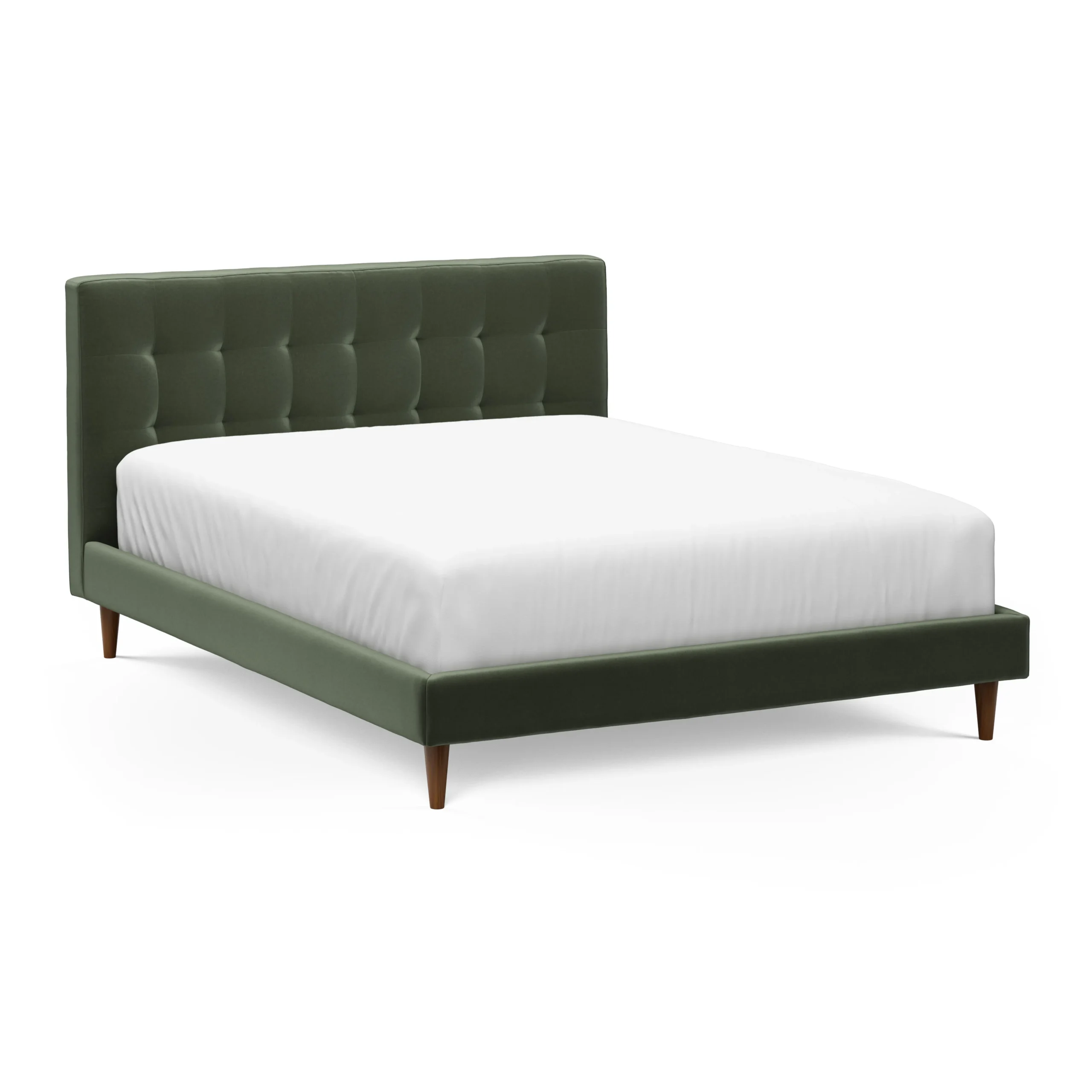 Sven Queen Tufted Velvet Bed - Plush Pacific Green - Image 2