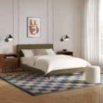 Tessu Full Low Profile Upholstered Bed - Napa Moss