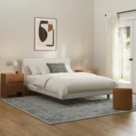 Tessu Full Low Profile Upholstered Bed - Napa White