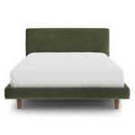 Tessu Full Low Profile Velvet Bed - Hale Fir Green