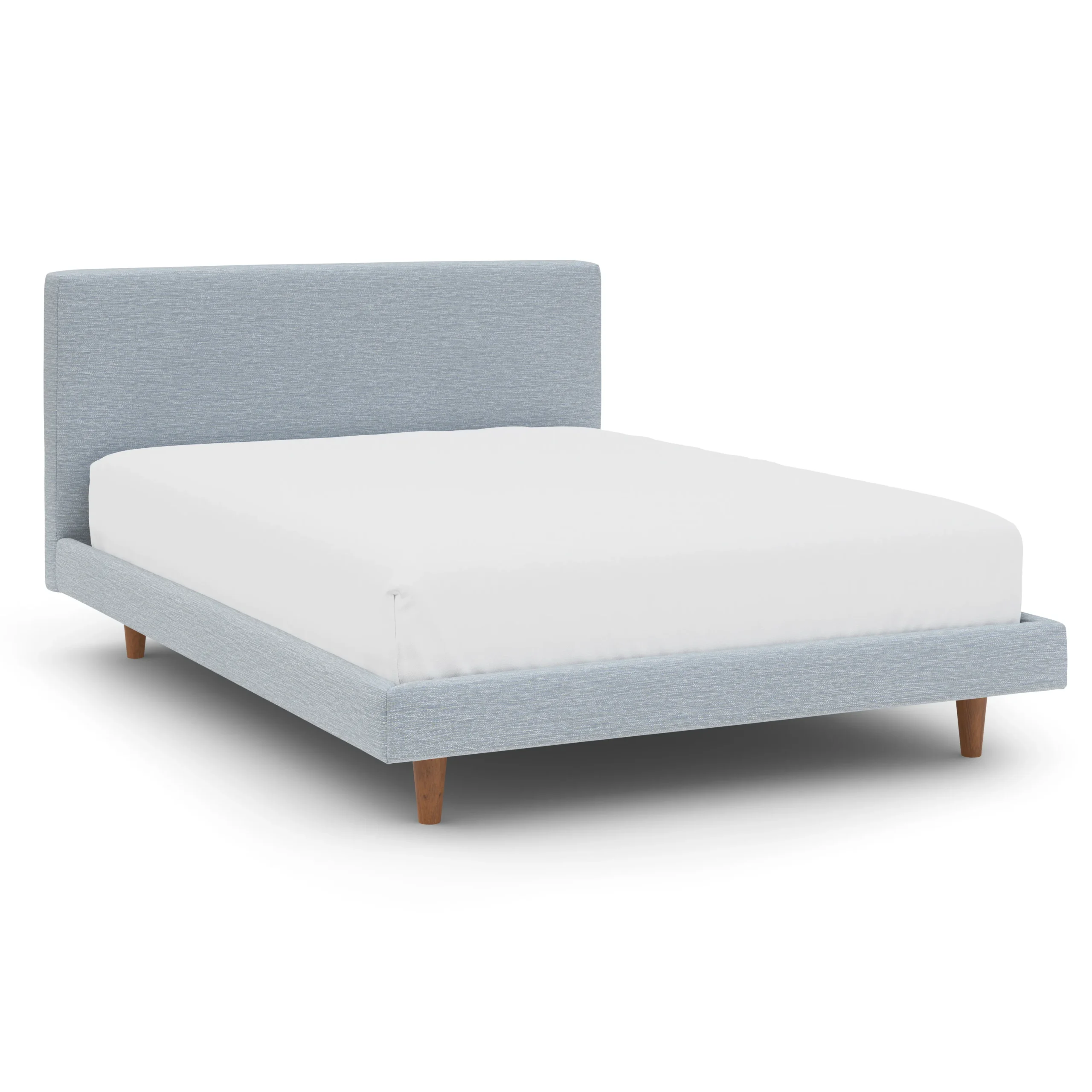 Tessu Full Low Profile Upholstered Bed - Silver Light Blue - Image 11