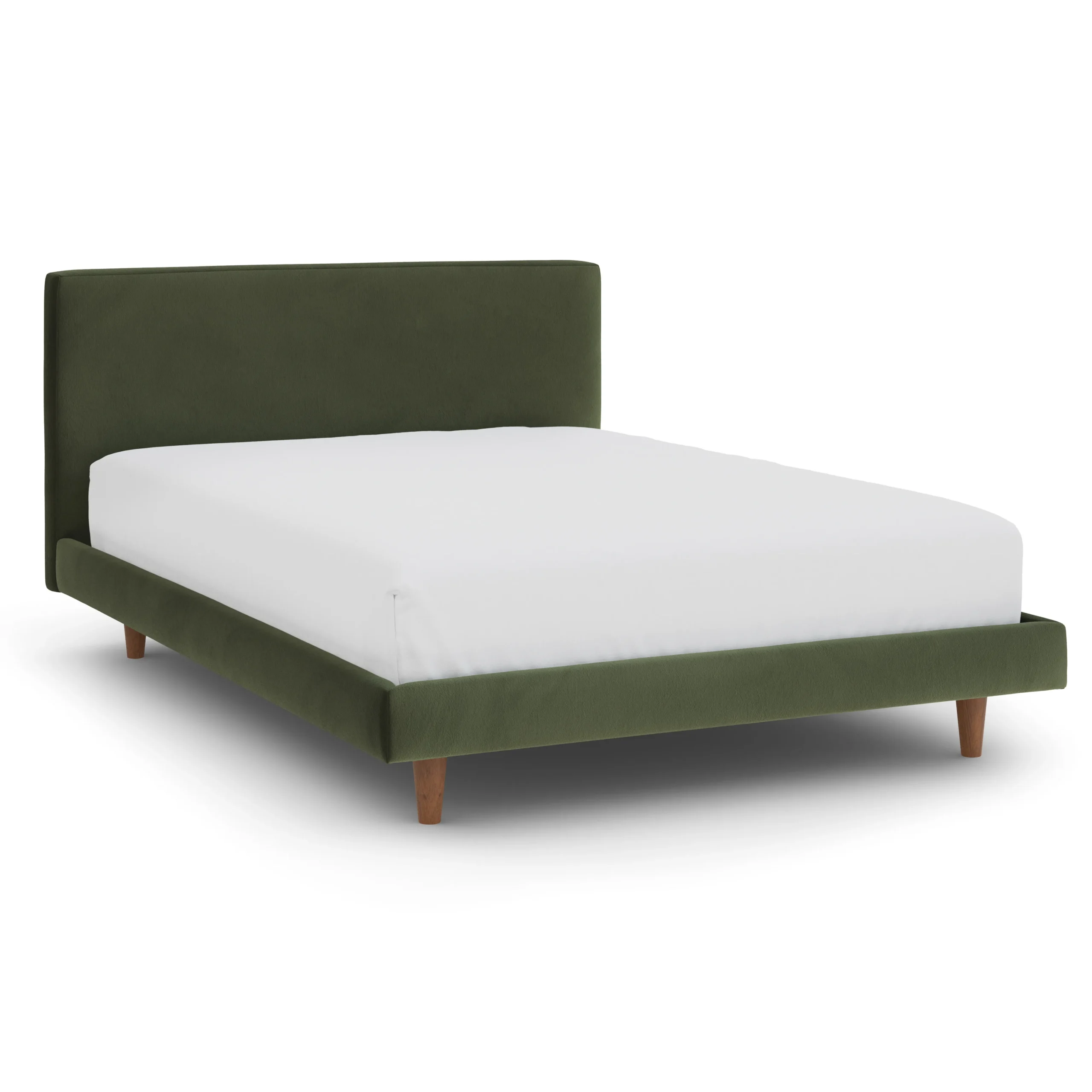 Tessu Full Low Profile Velvet Bed - Hale Fir Green - Image 3