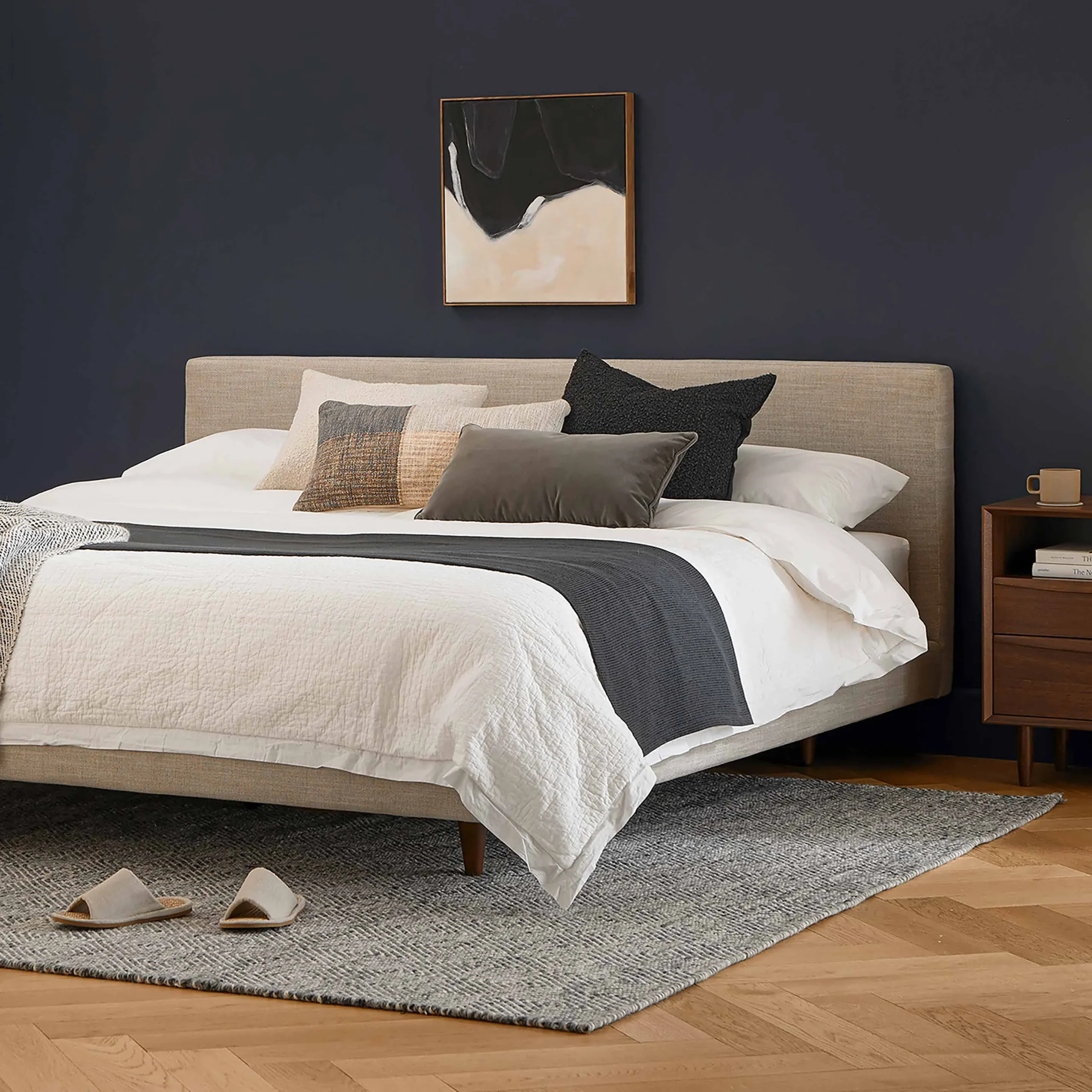 Tessu King Low Profile Upholstered Bed - Clay Taupe
