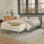 Tessu King Low Profile Upholstered Bed - Glaze Gray