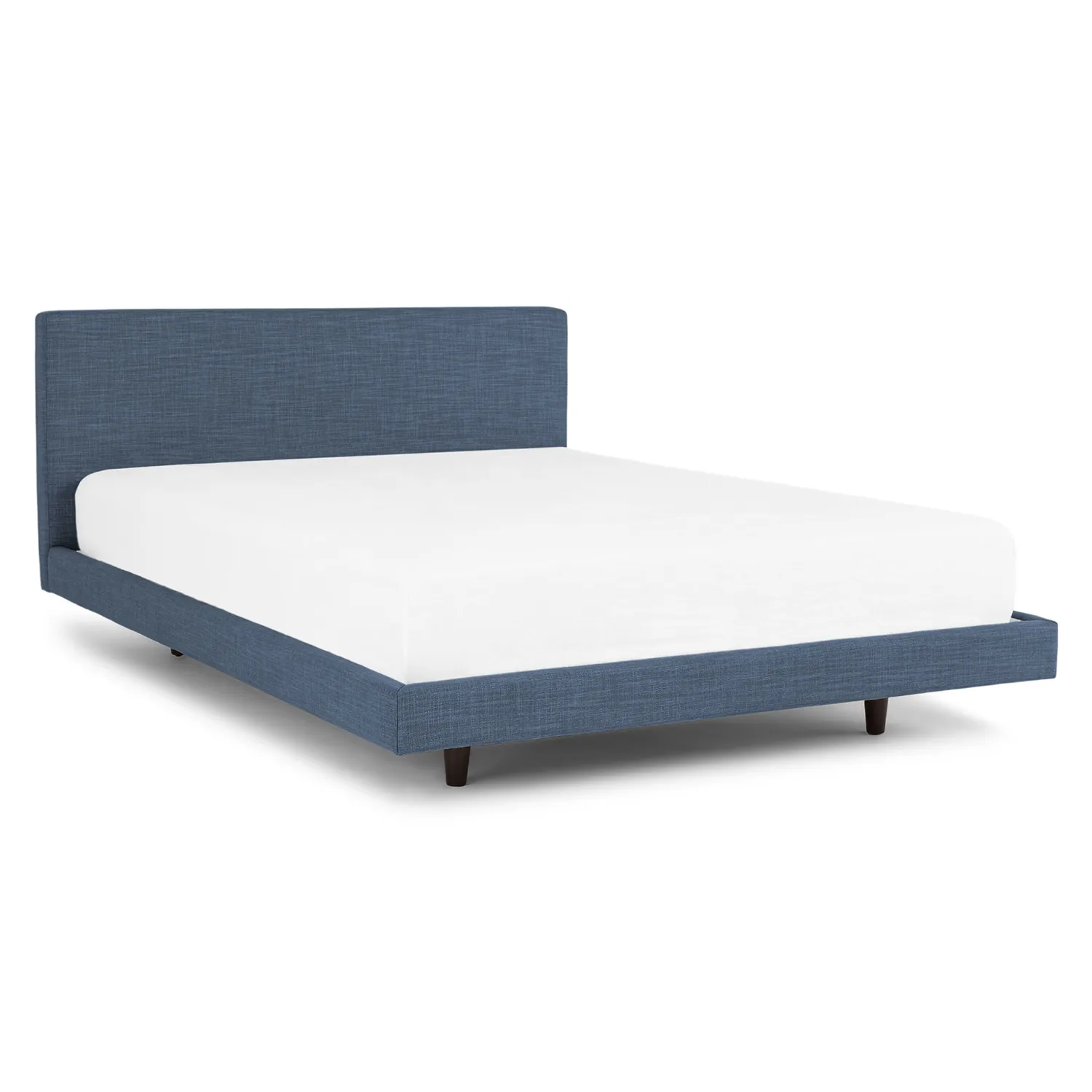 Tessu Queen Low Profile Upholstered Bed - Caspian Blue - Image 4