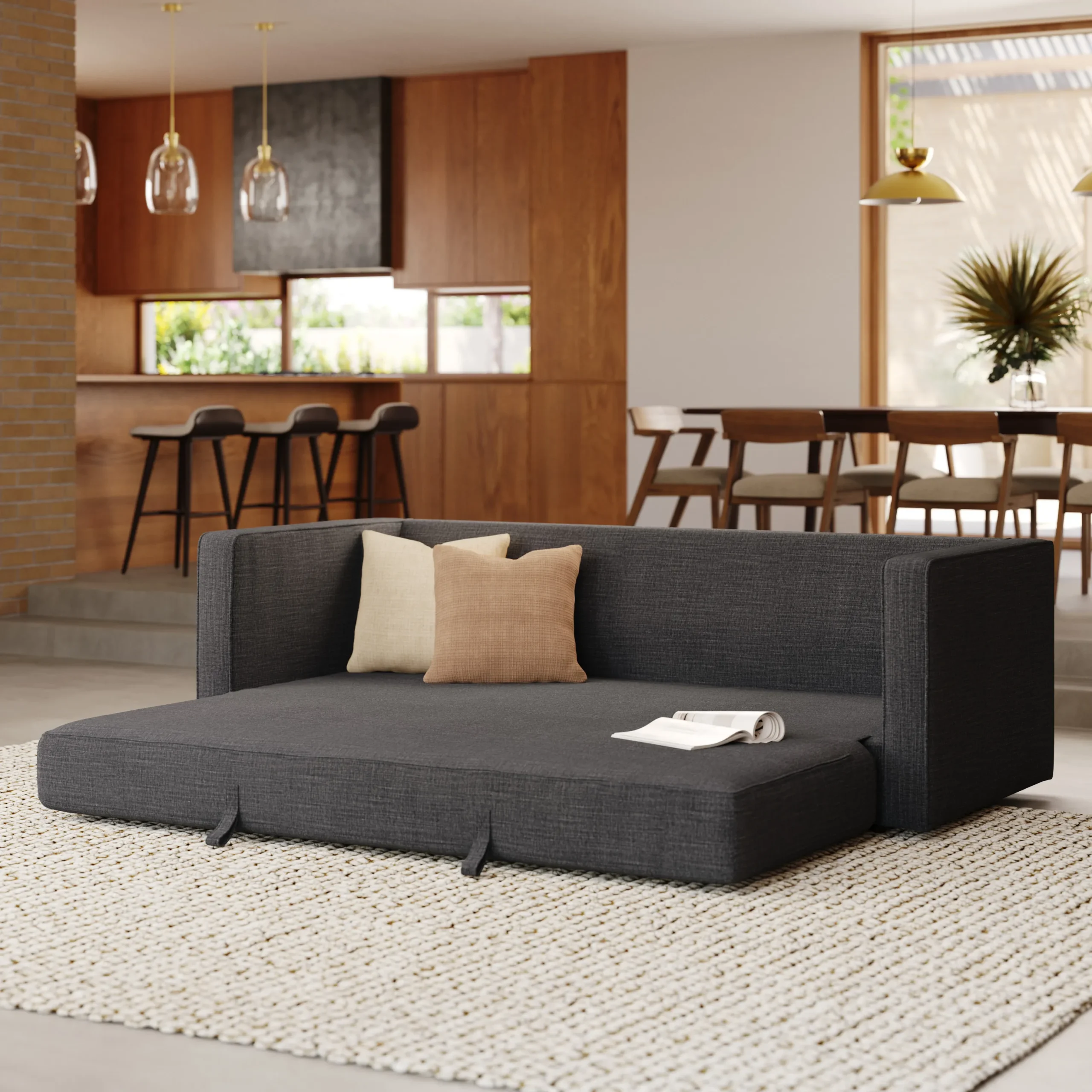 Sven 88_ Tufted Sofa Bed - Napa Charcoal - Image 2