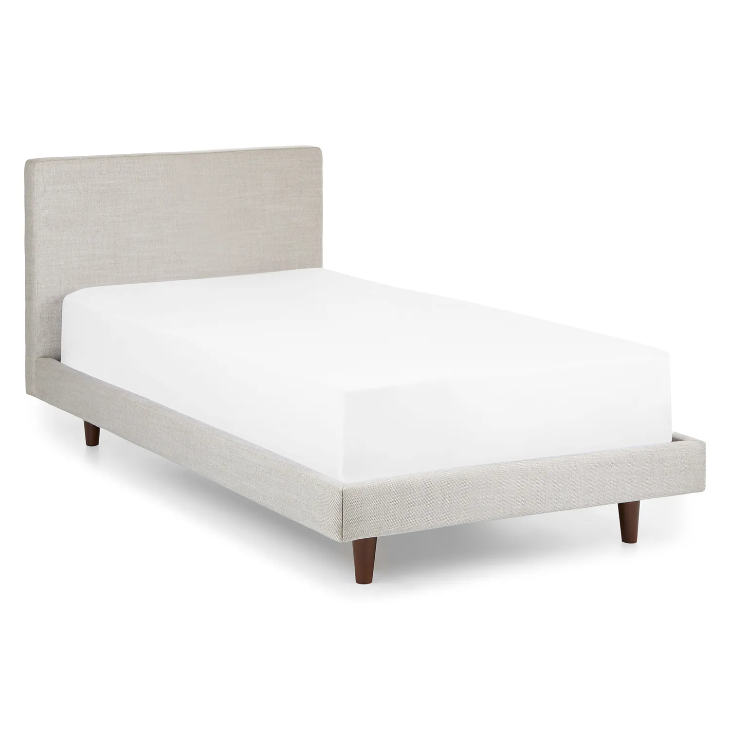 Tessu Twin Low Profile Upholstered Bed - Clay Taupe - Image 3