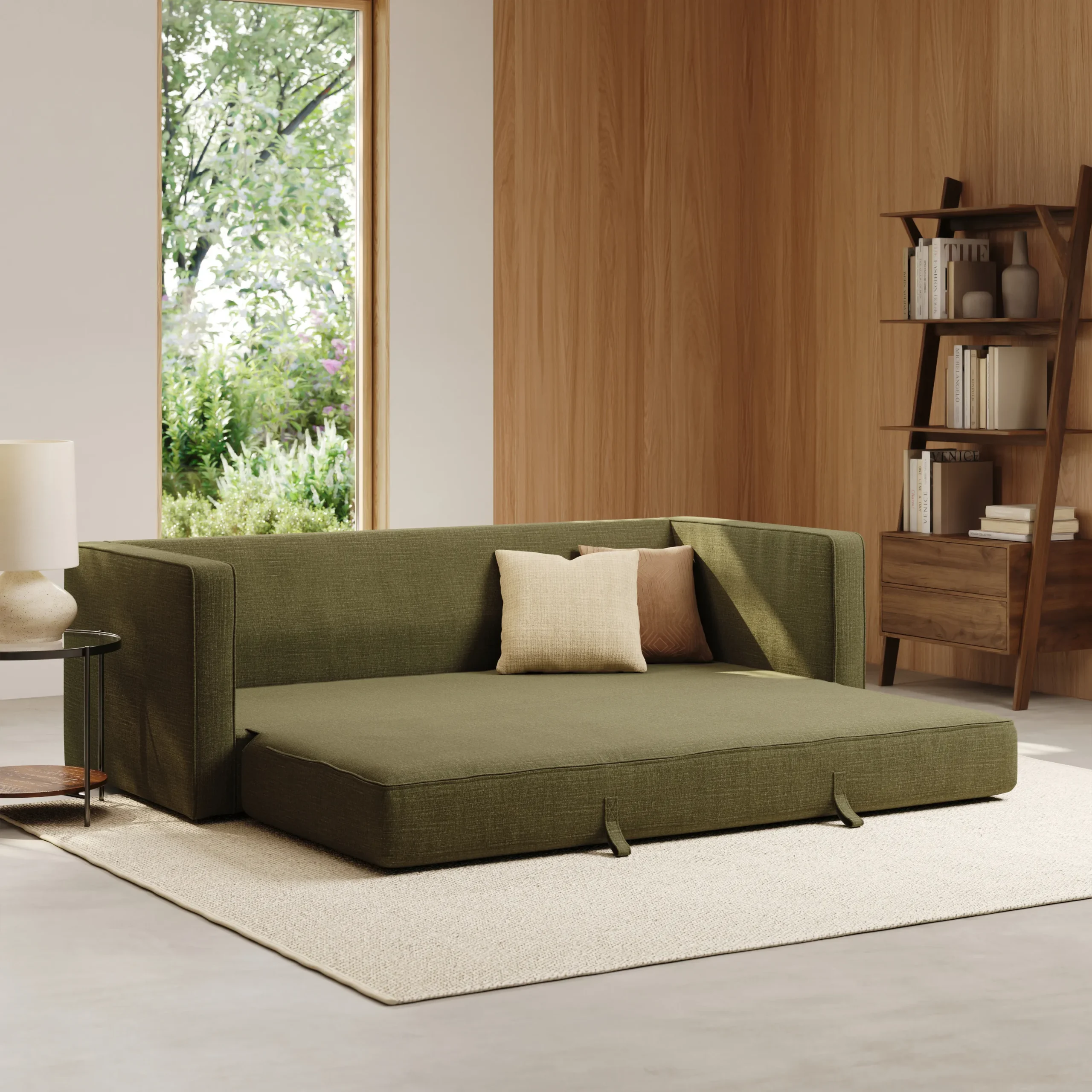 Sven 88_ Tufted Sofa Bed - Napa Moss - Image 2