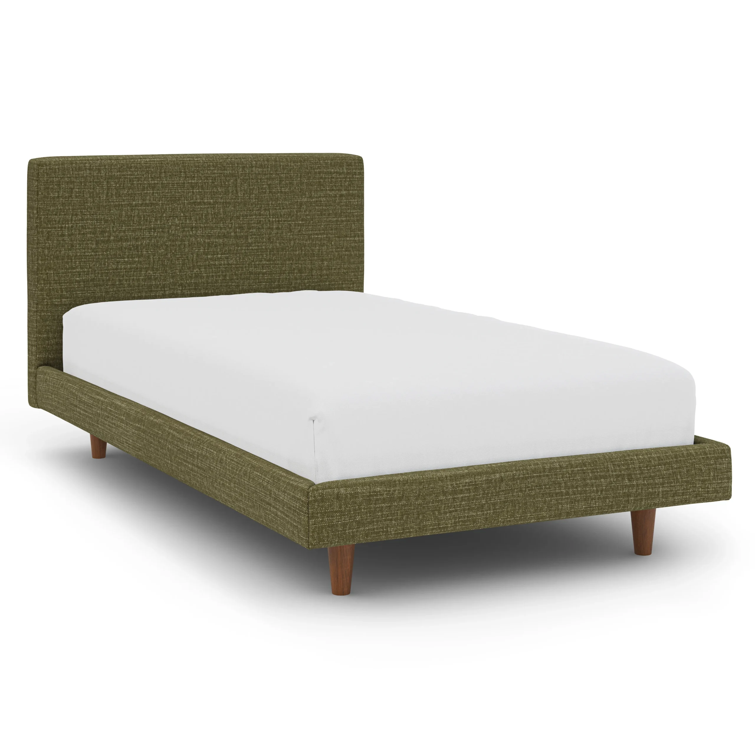 Tessu Twin Low Profile Upholstered Bed - Napa Moss - Image 11
