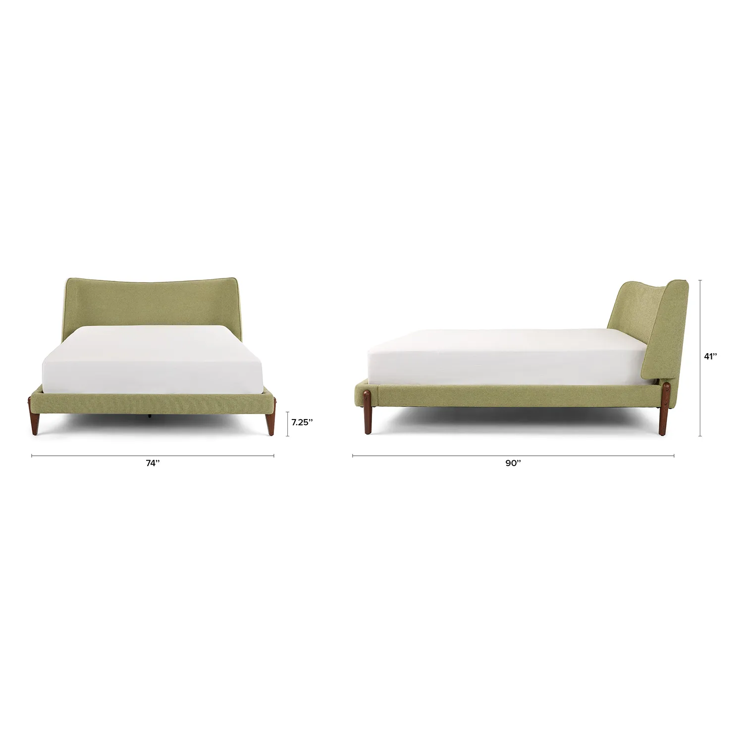 Uden Queen Upholstered Bed - Light Willow Green - Image 5
