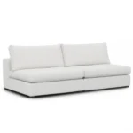 Beta 79_ Armless Modular Sofa - Quartz White