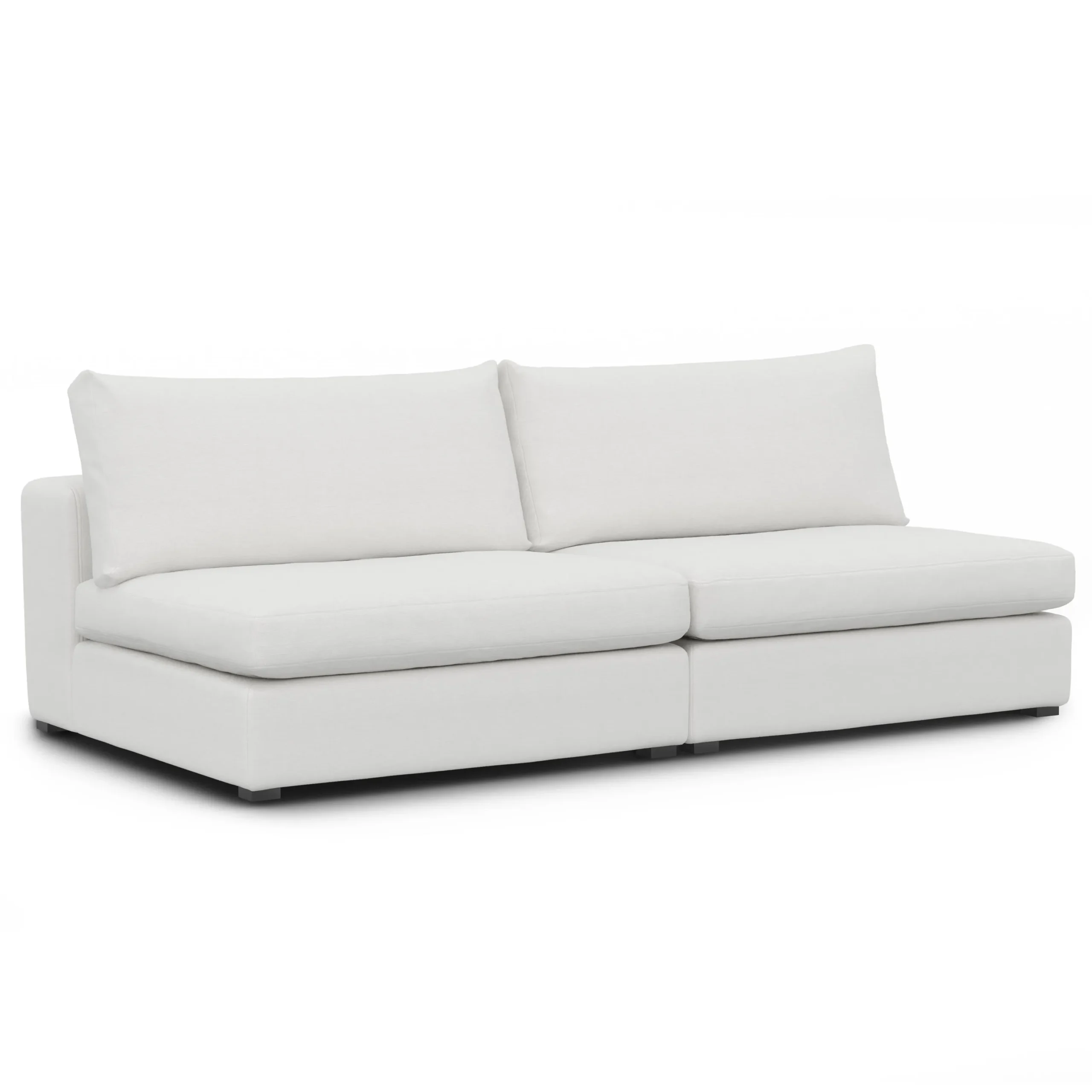 Beta 79_ Armless Modular Sofa - Quartz White - Image 3