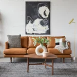 Burrard 83.5_ Leather Sofa - Bella Caramel
