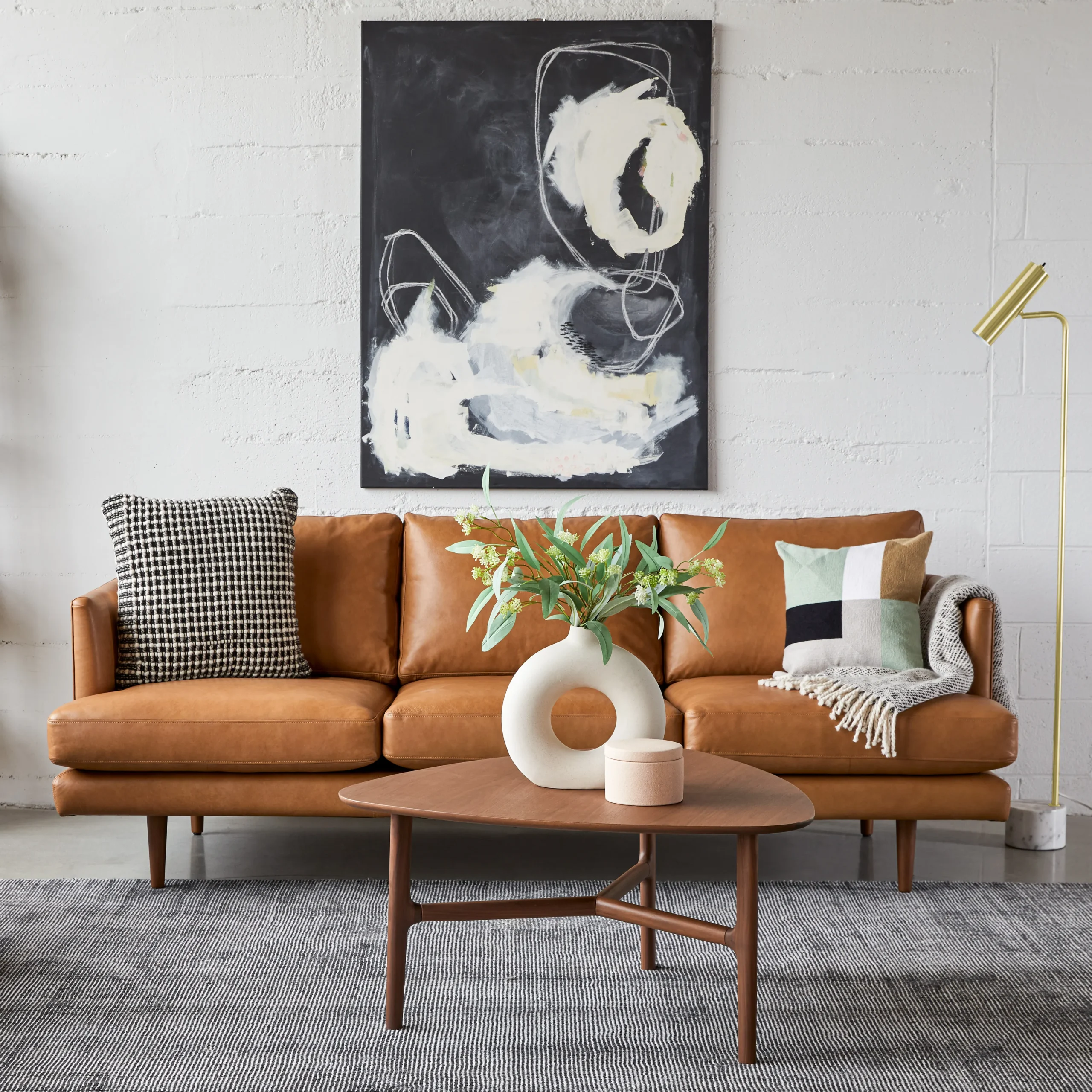 Burrard 83.5_ Leather Sofa - Bella Caramel - Image 2
