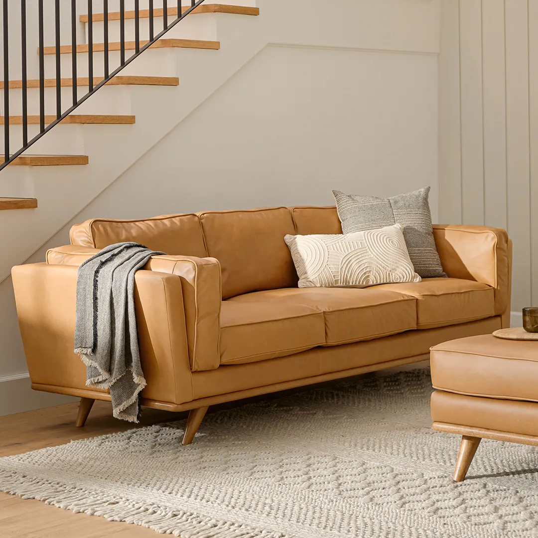 Timber 90_ Leather Sofa - Charme Tan - Image 7