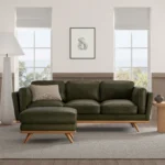 Timber 90_ Leather Sofa - Charme Green