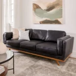 Timber 90_ Leather Sofa - Charme Black