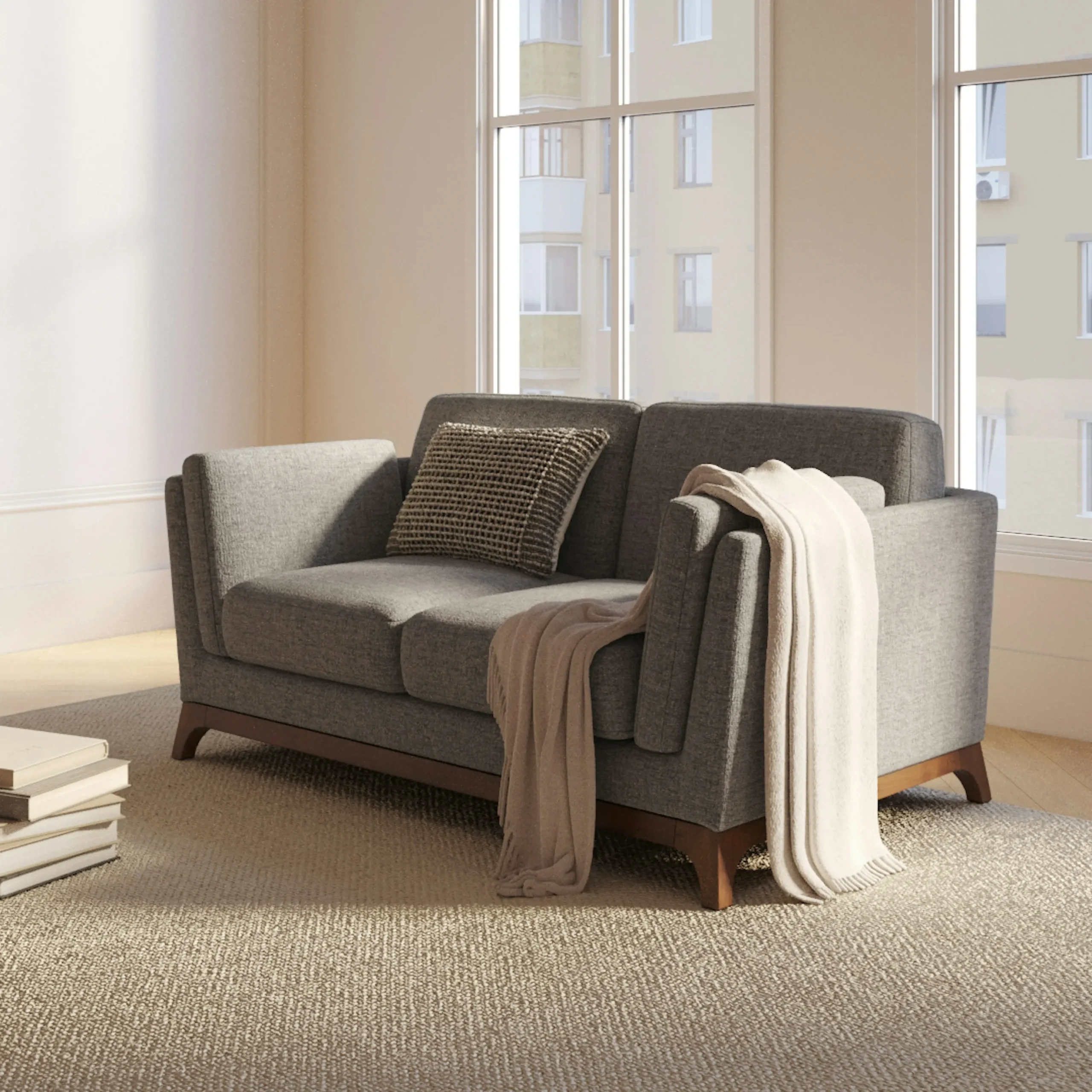 Ceni 61_ Loveseat - Quarry Gray