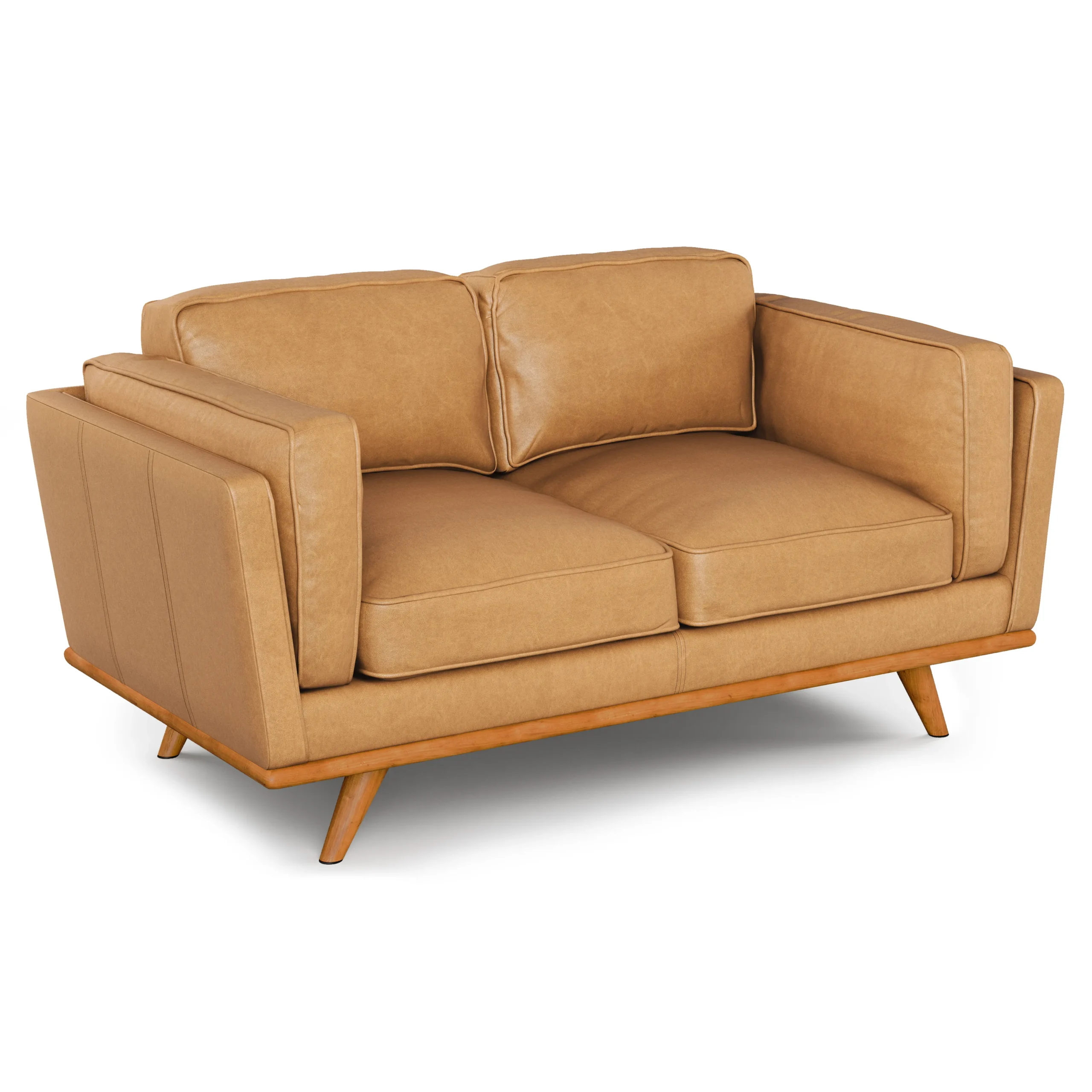 Timber 66.5_ Leather Loveseat - Charme Tan - Image 7