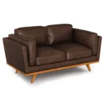 Timber 66.5_ Leather Loveseat - Charme Chocolat
