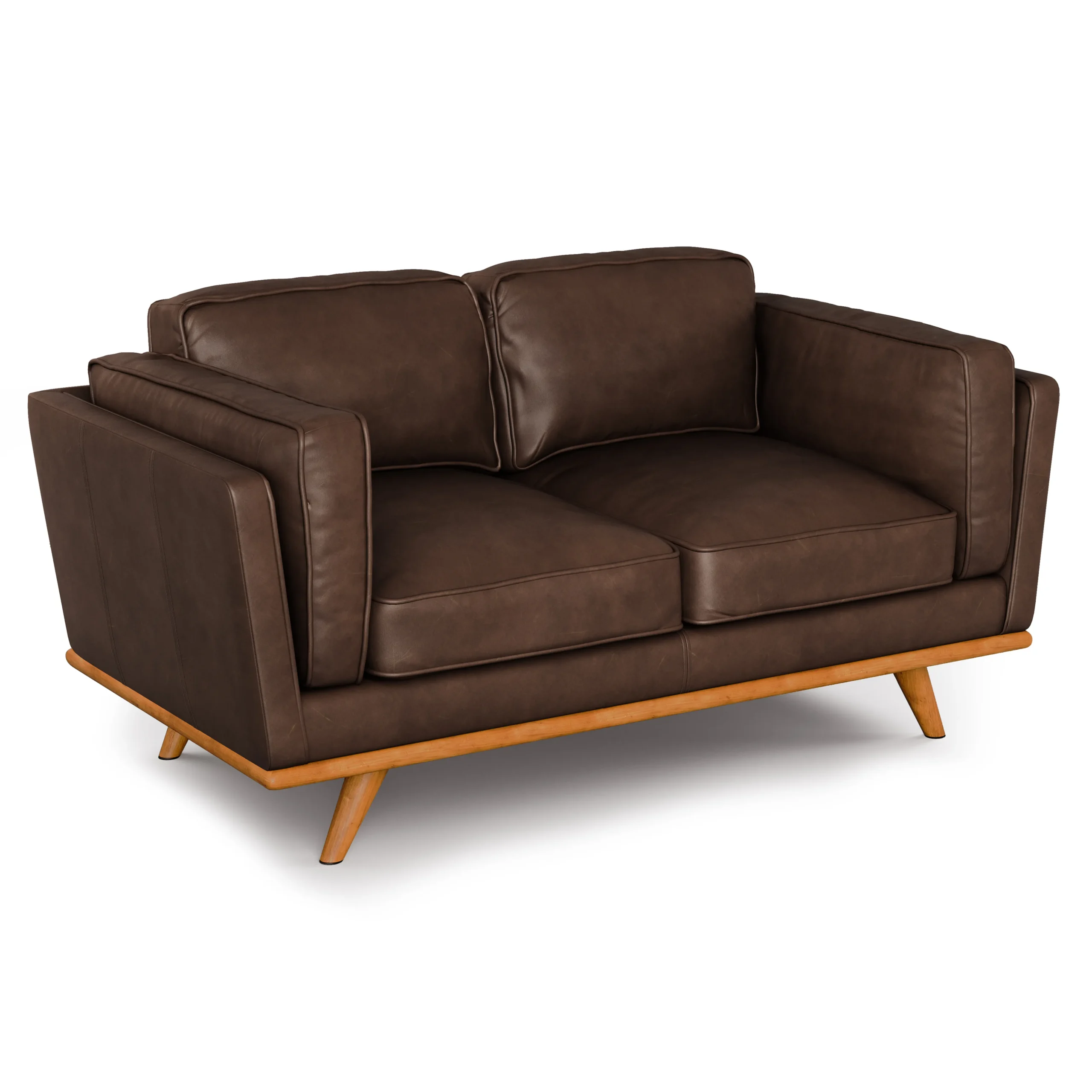 Timber 66.5_ Leather Loveseat - Charme Chocolat - Image 7