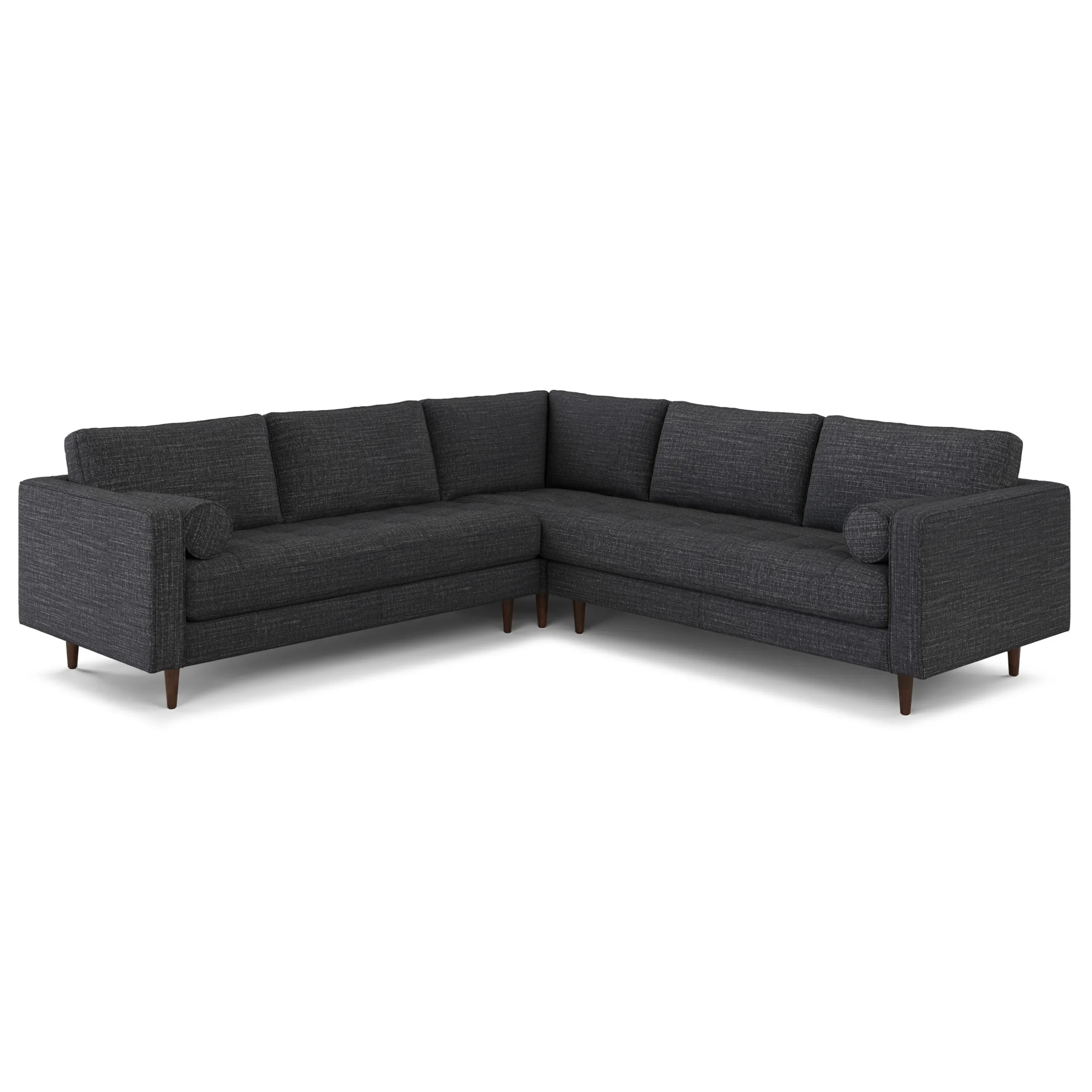 Sven 107_ Tufted Corner Sectional Sofa - Napa Charcoal - Image 7