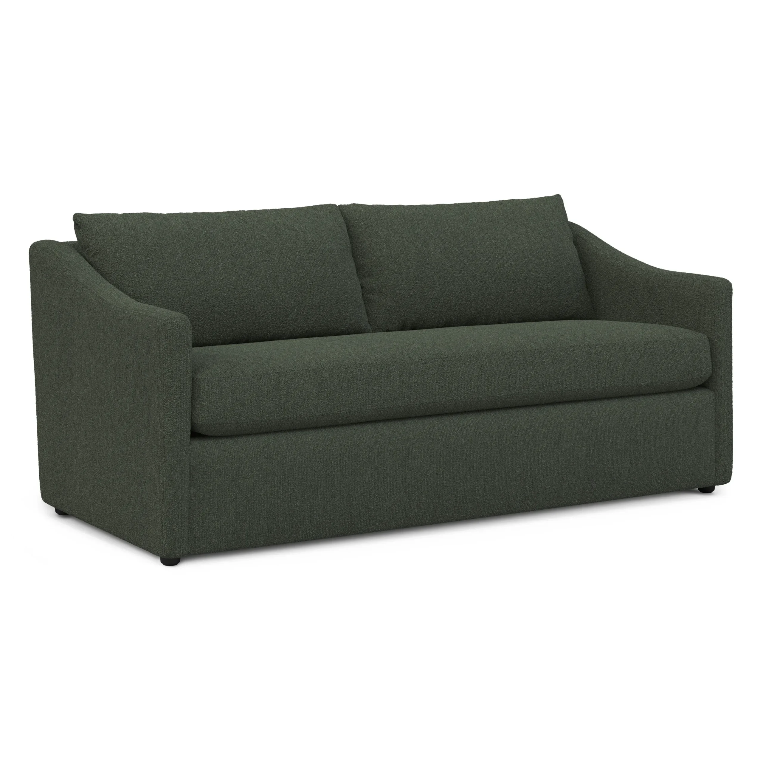 Landry 72_ Loveseat - Green Wool Bouclé - Image 2