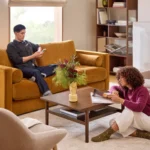 Sven 88_ Grounded Tufted Velvet Sofa - Plush Pacific Ginger