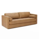 Sven 88_ Grounded Tufted Leather Sofa - Charme Tan