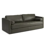 Sven 88_ Grounded Tufted Leather Sofa - Charme Green