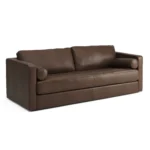 Sven 88_ Grounded Tufted Leather Sofa - Charme Chocolat