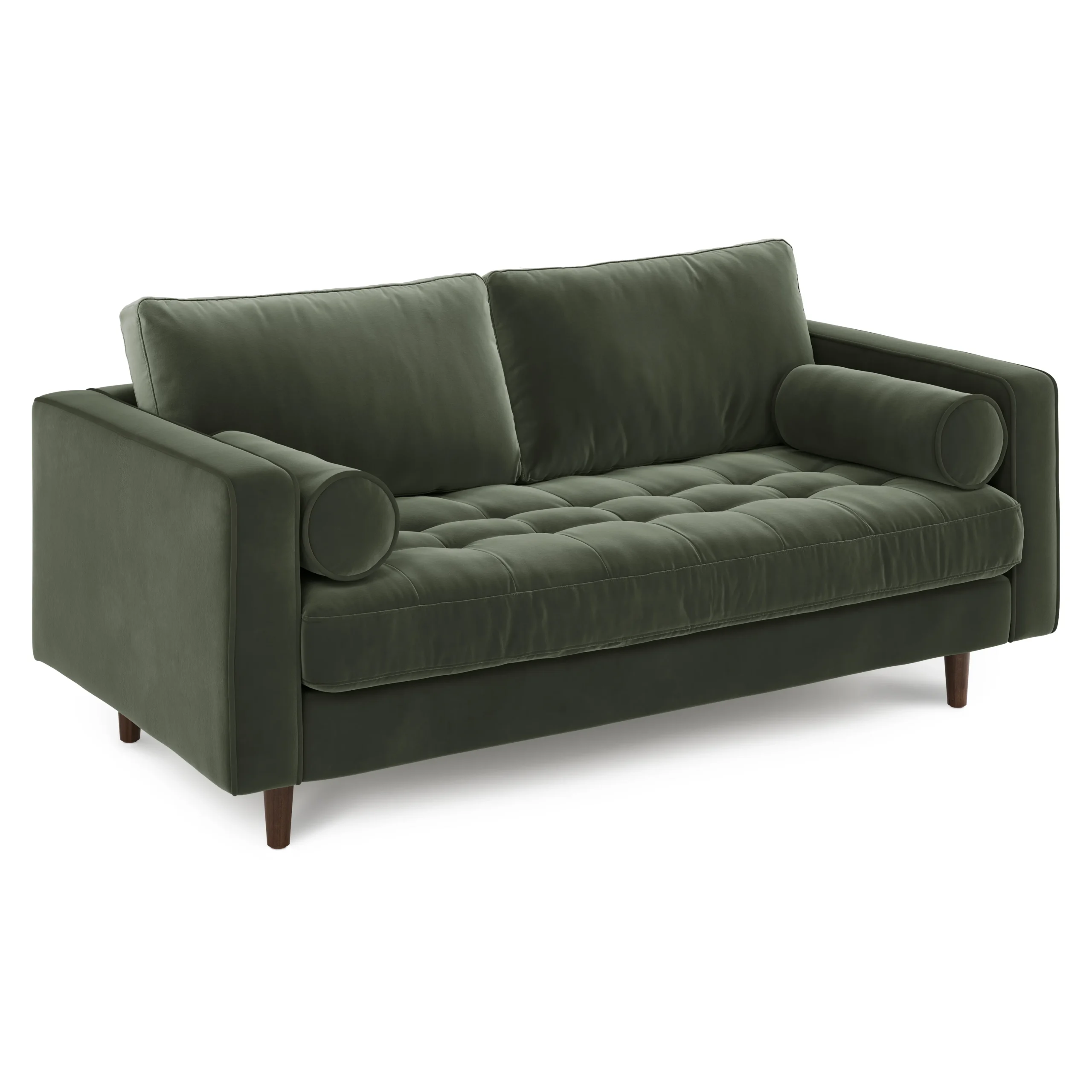 Sven 72_ Tufted Velvet Loveseat - Plush Pacific Green - Image 7