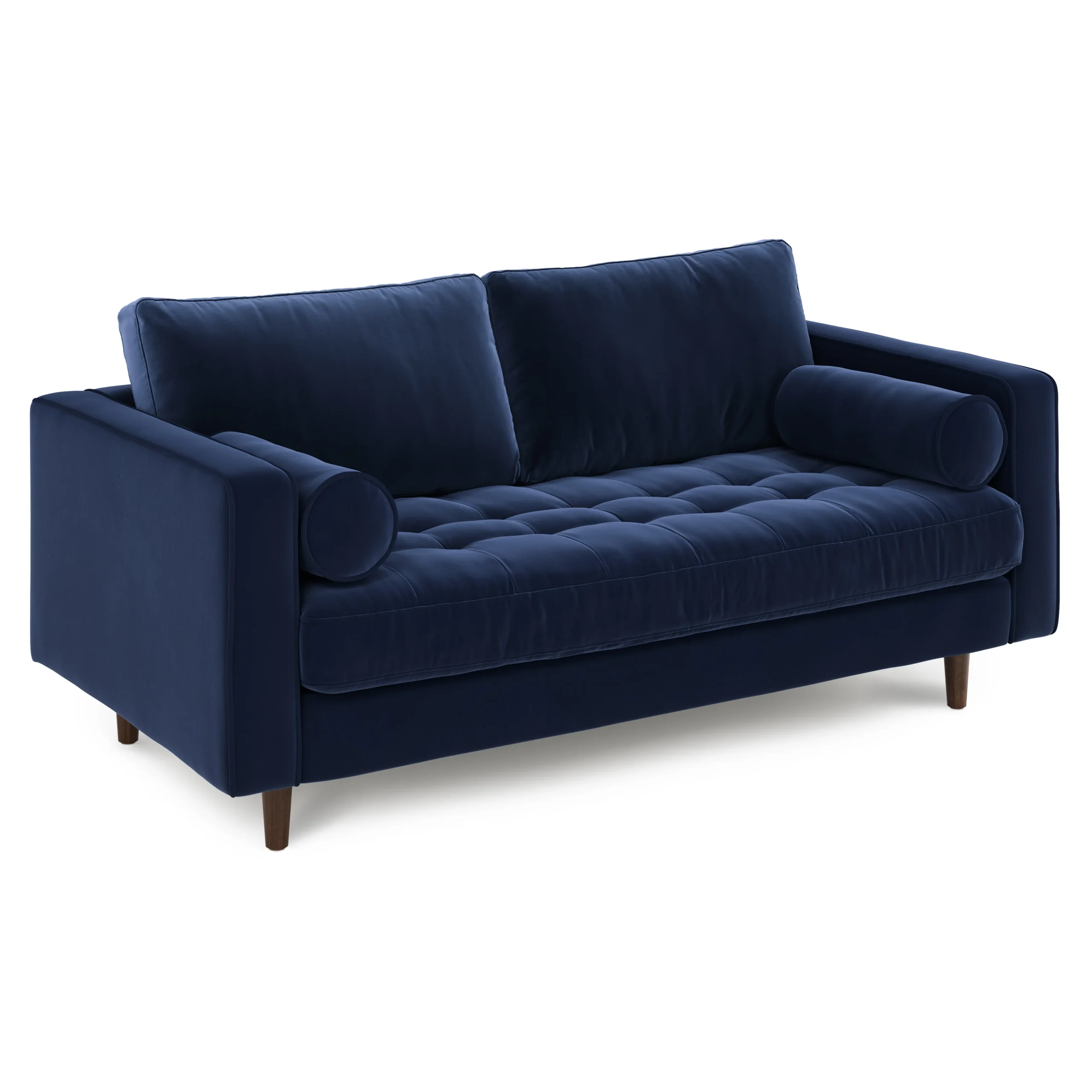 Sven 72_ Tufted Velvet Loveseat - Plush Cascadia Blue - Image 8