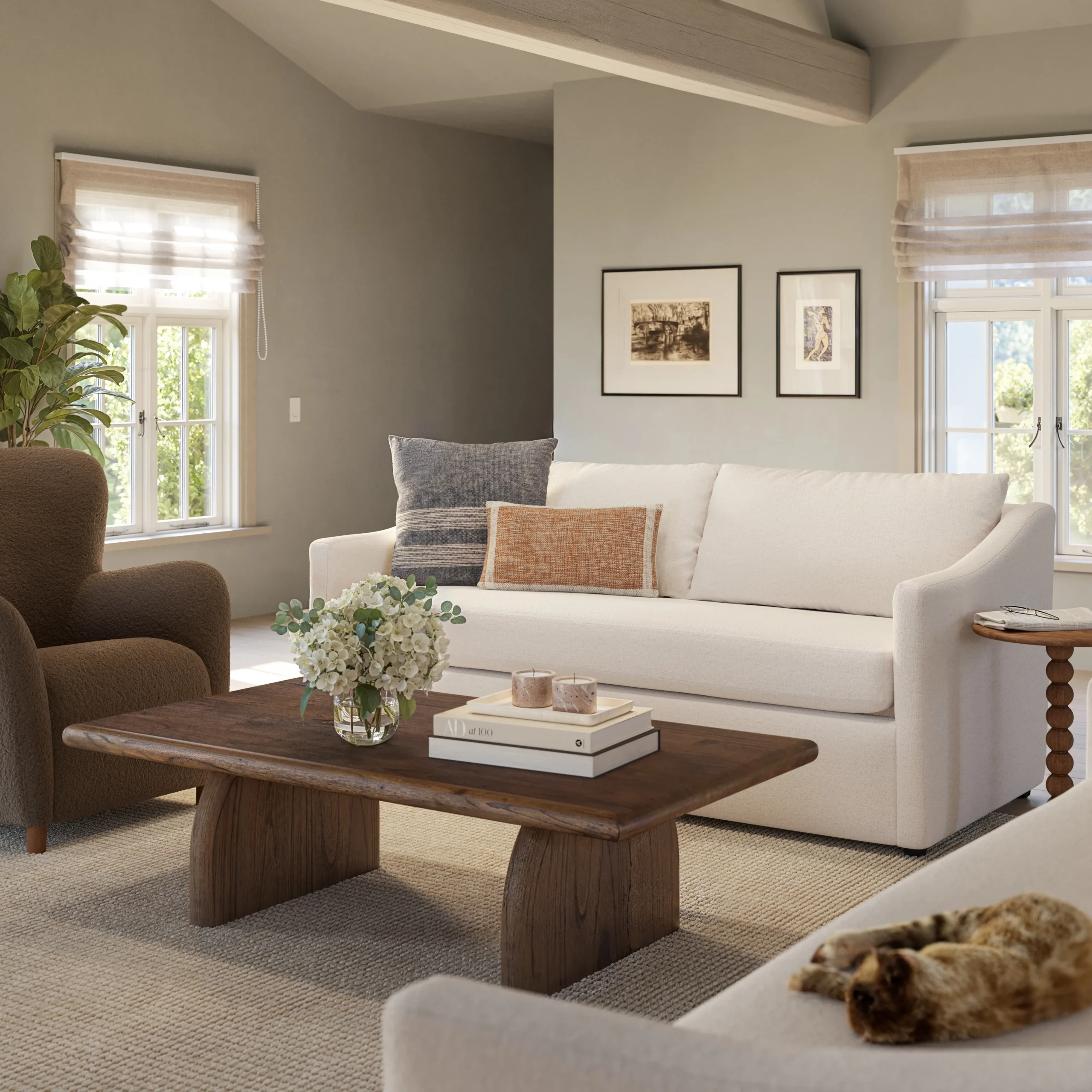Landry 72_ Loveseat - Napa White - Image 2