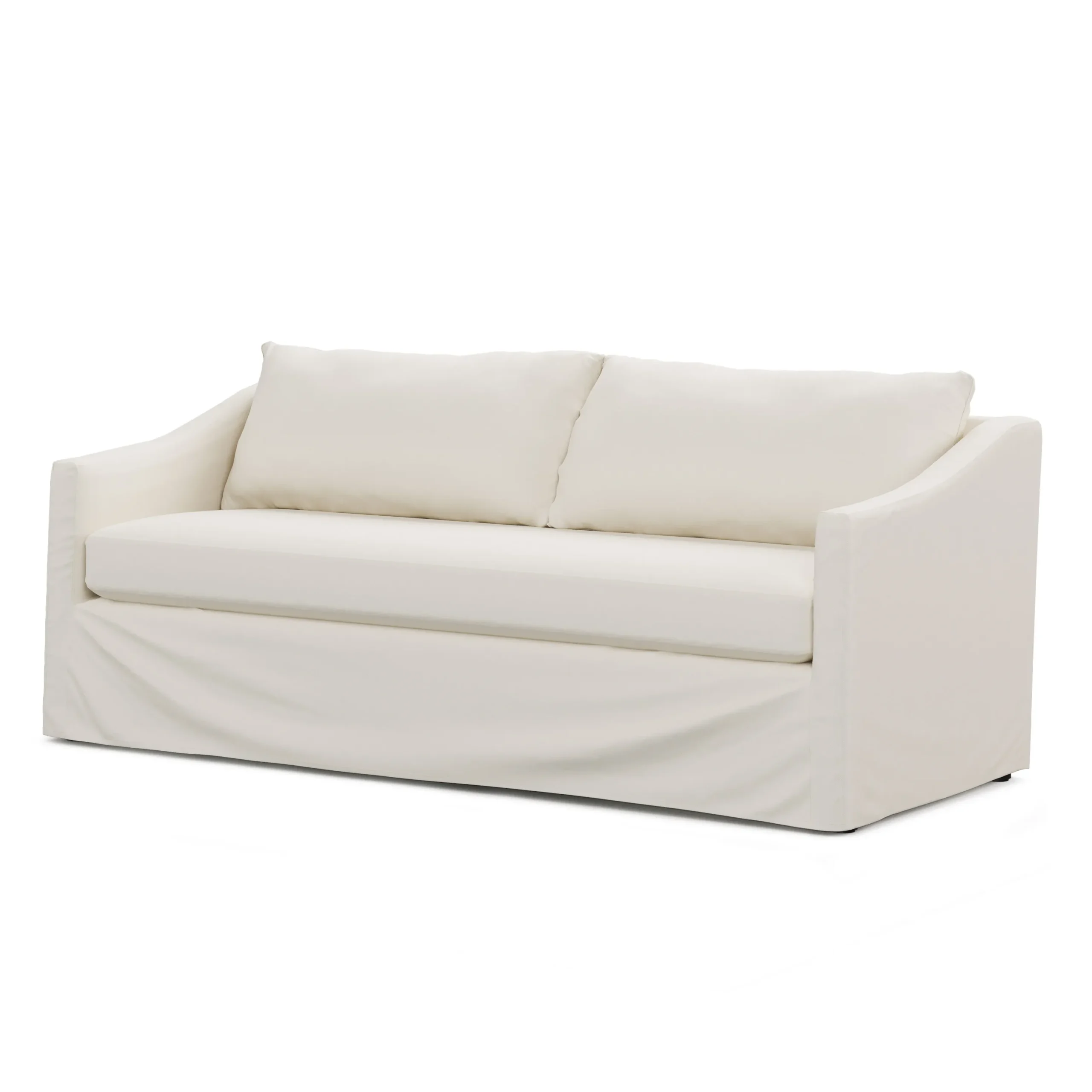 Landry 84.5_ Slipcover Sofa - Fine White - Image 3